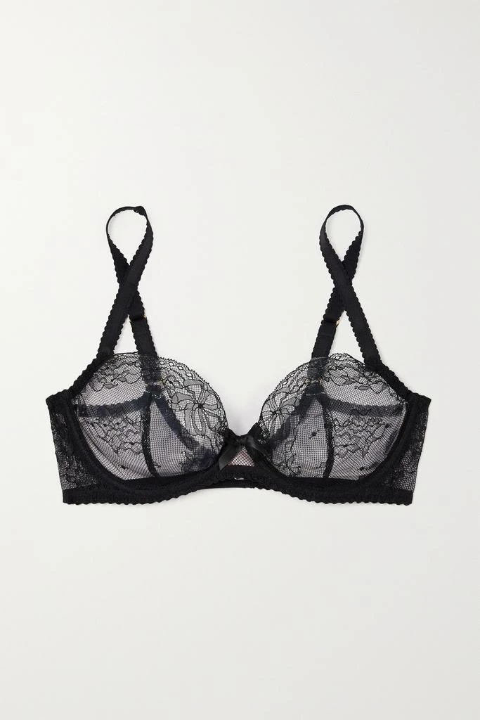商品L'Agent by Agent Provocateur|Isedora 缎布边饰蕾丝带钢圈软杯文胸  - 32A,价格¥880,第1张图片