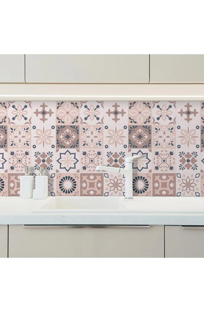 Menara Pink & Grey 72-Piece Tile Sticker Set 商品