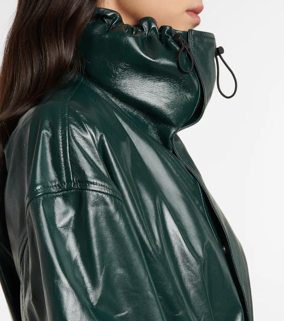 Hooded leather jacket商品第6张图片规格展示