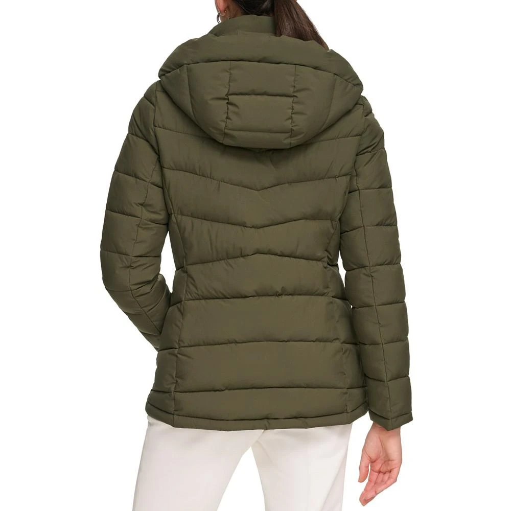 商品Calvin Klein|Women's Stretch Hooded Puffer Coat, Created for Macy's,价格¥922,第2张图片详细描述