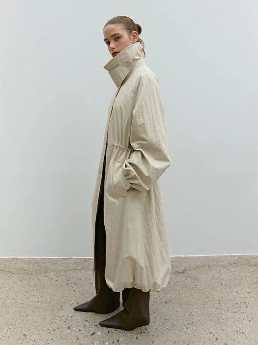 商品MOHAN|Twf Single Trench Bomber Beige,价格¥1093,第2张图片详细描述
