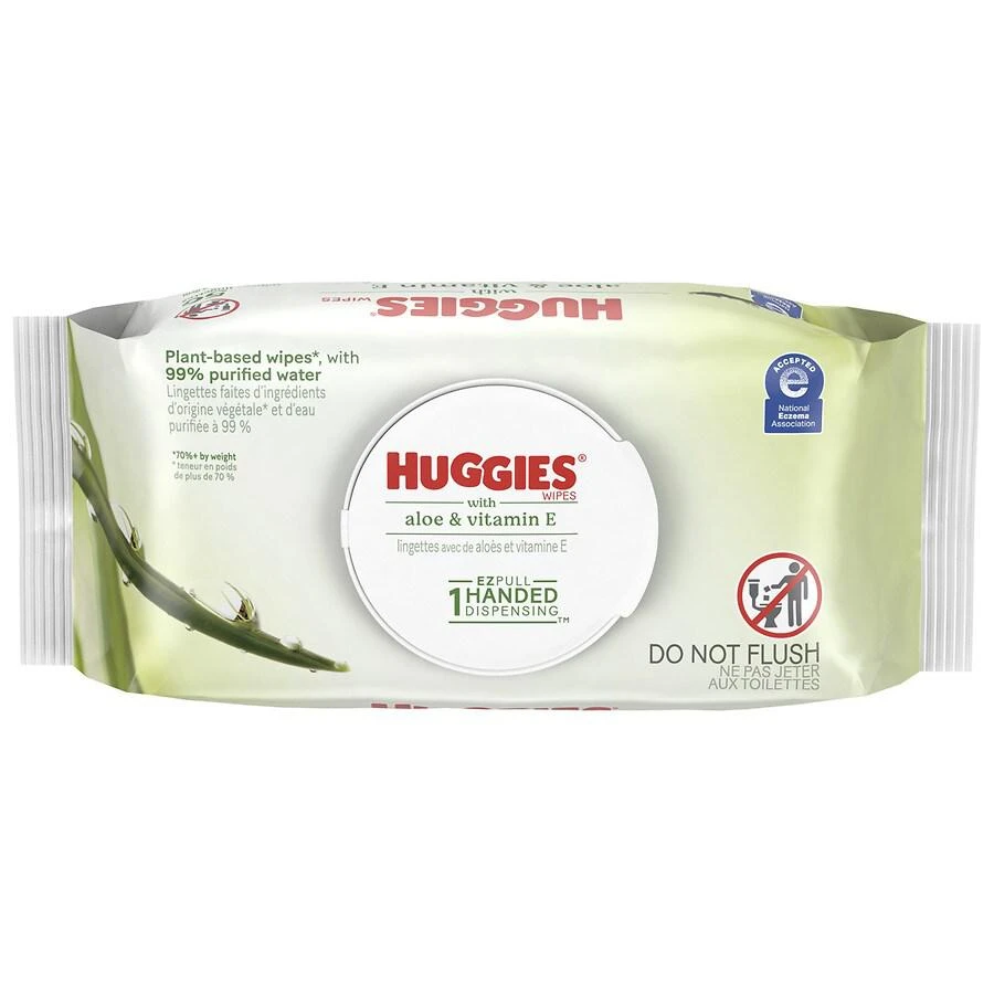 商品Huggies|Wipes with Aloe & Vitamin E, 1 Flip-Top Pack Fragrance Free,价格¥34,第2张图片详细描述