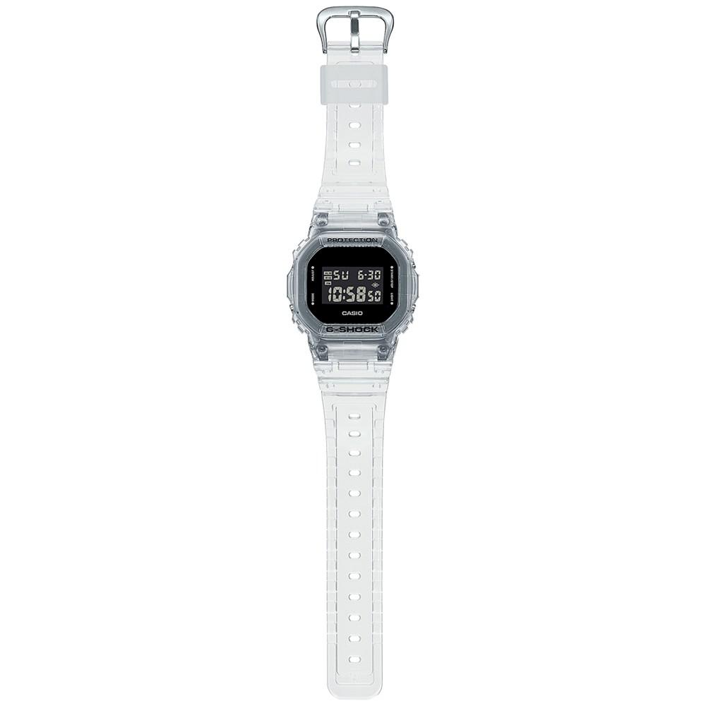 Men's Digital Square Clear Resin Strap Watch 42.8mm商品第4张图片规格展示