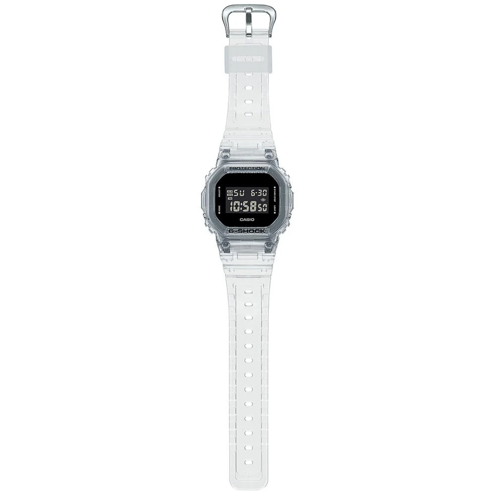 商品G-Shock|Men's Digital Square Clear Resin Strap Watch 42.8mm,价格¥627,第4张图片详细描述