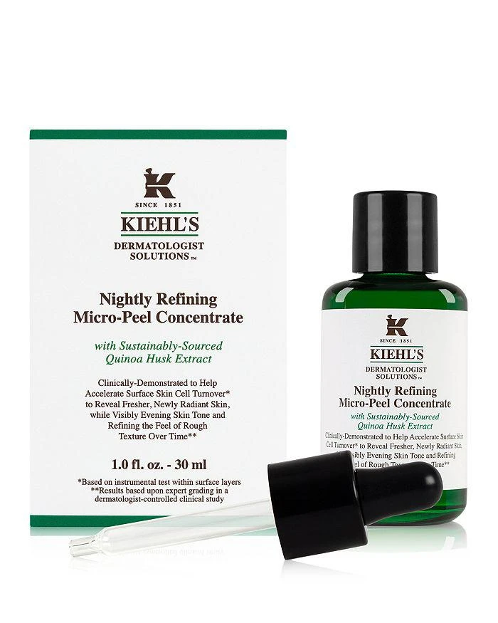 商品Kiehl's|Dermatologist Solutions Nightly Refining Micro-Peel Concentrate 1 oz.,价格¥488,第2张图片详细描述