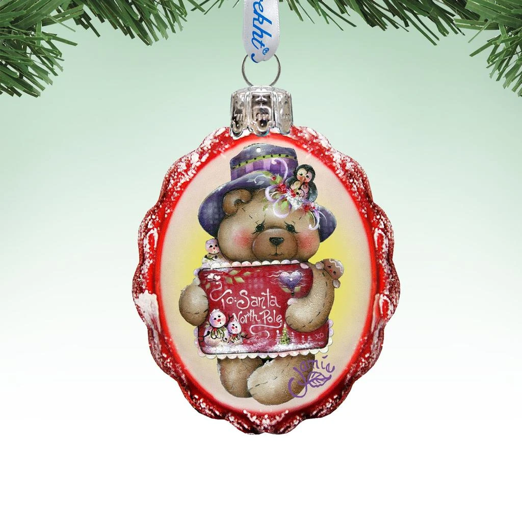 商品Designocracy|Designocracy Note to North Pole Santa Hand Painted Glass Ornament,价格¥198,第1张图片