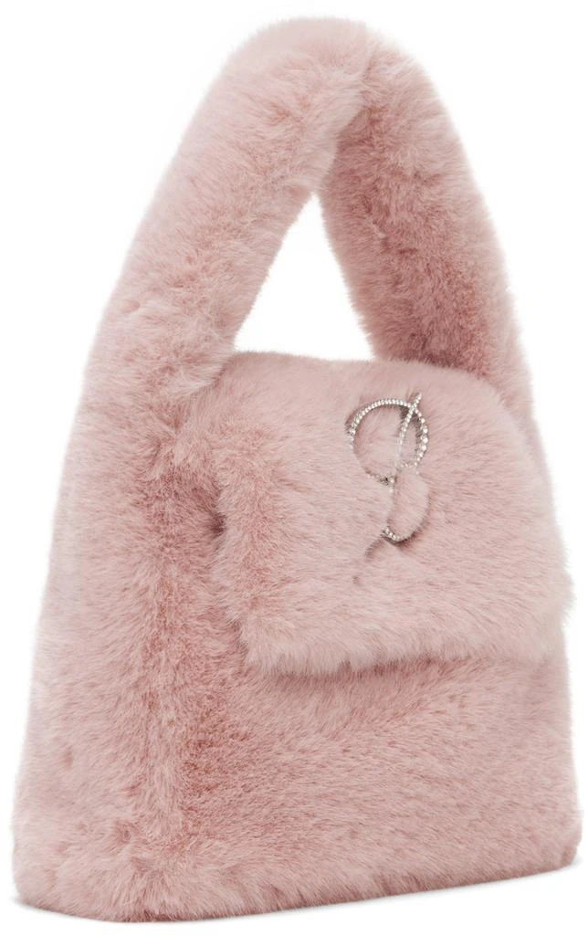 商品BLUMARINE|Pink Rhinestone 'B' Monogram Pin Bag,价格¥2580,第2张图片详细描述