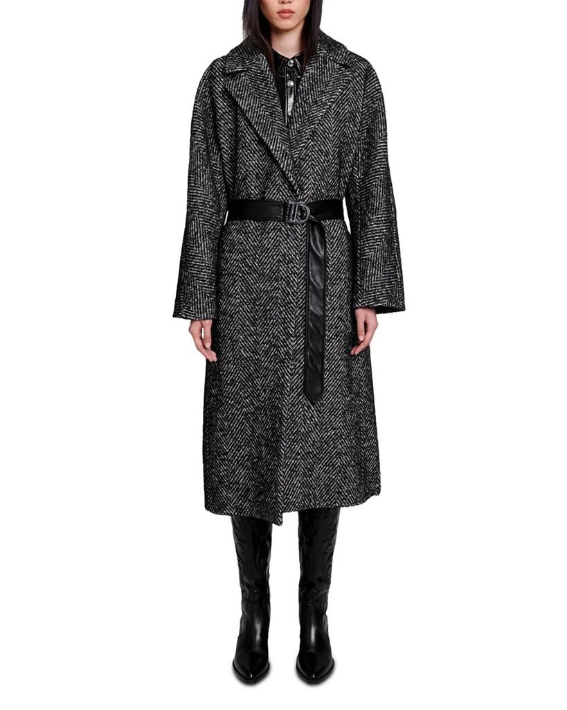 商品Maje|Givron Herringbone Coat,价格¥5468,第1张图片