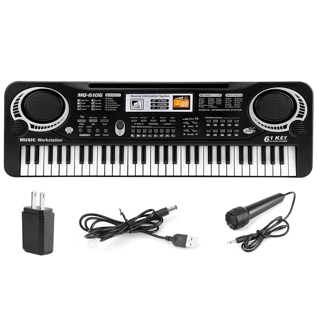 商品Fresh Fab Finds|61 Keys Digital Music Keyboard with Microphone,价格¥469,第1张图片