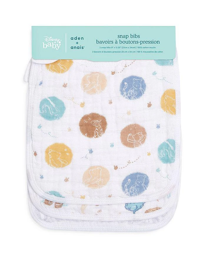 商品aden + anais|Unisex Winnie the Pooh Snap Bibs, 3 Pack,价格¥179,第2张图片详细描述