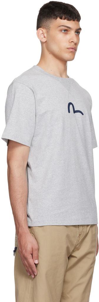 商品Evisu|Gray Cotton T-Shirt,价格¥635,第4张图片详细描述