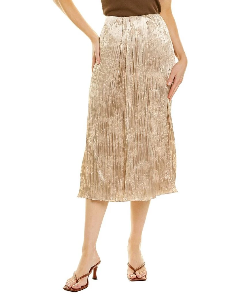 商品Vince|Vince Asymmetric Drape Silk-Blend Skirt,价格¥662,第1张图片