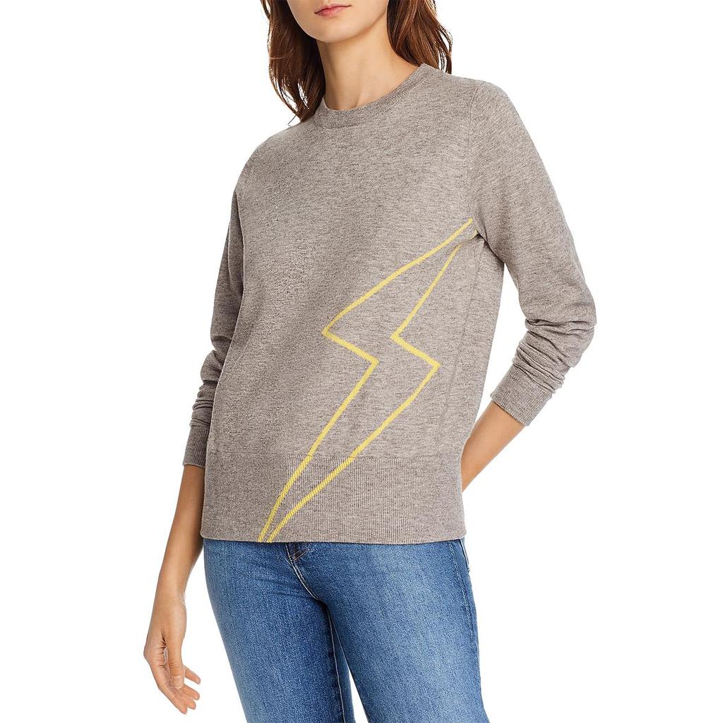 Aqua Womens Lightning Bolt Knit Pullover Sweater商品第1张图片规格展示