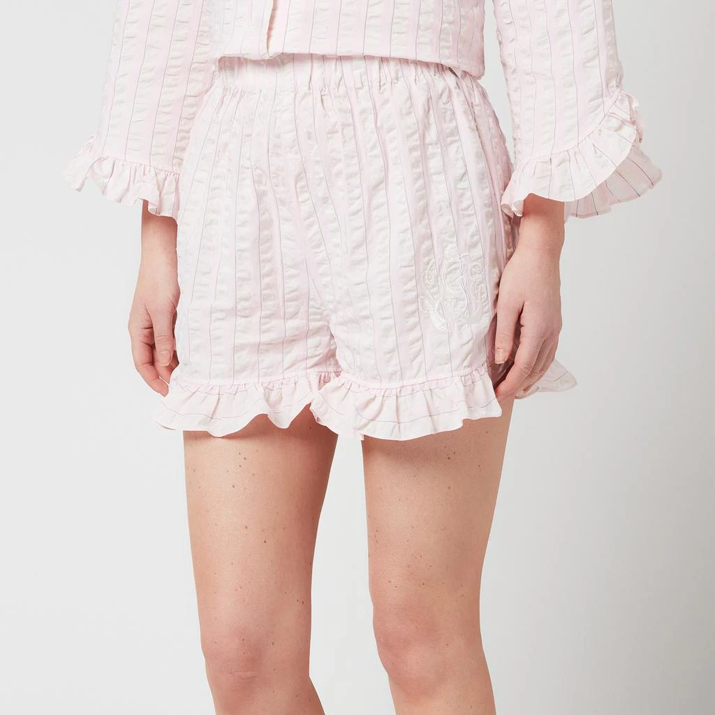 商品Ganni|Ganni Women's Cotton Seersucker Shorts - Cherry Blossom,价格¥342,第1张图片
