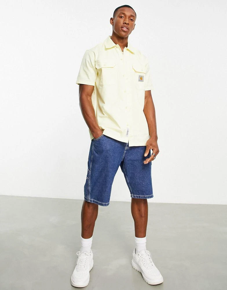 商品Carhartt|Carhartt WIP master short sleeve shirt in yellow,价格¥314,第3张图片详细描述