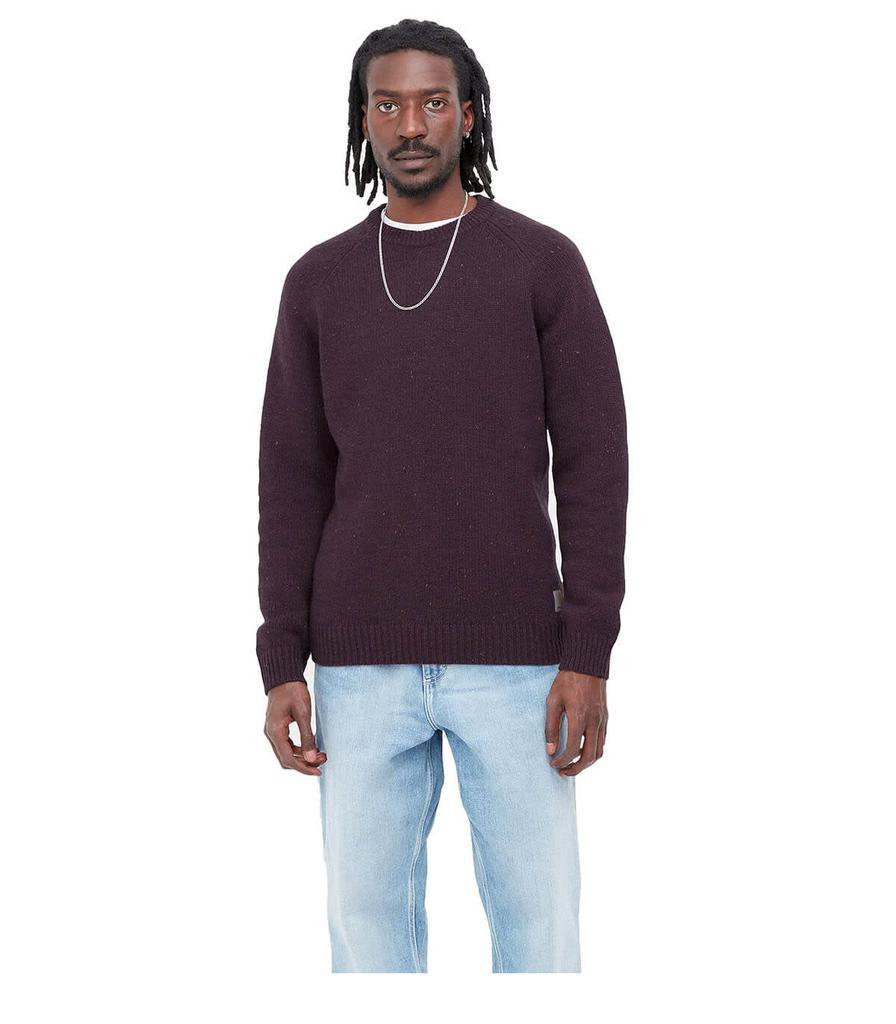 商品Carhartt|Carhartt Wip Anglistic Dark Plum Crewneck Jumper,价格¥961,第5张图片详细描述