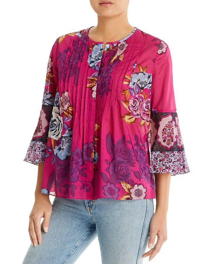 商品Kobi Halperin|Lee Pintucked Floral Print Blouse,价格¥1077,第1张图片