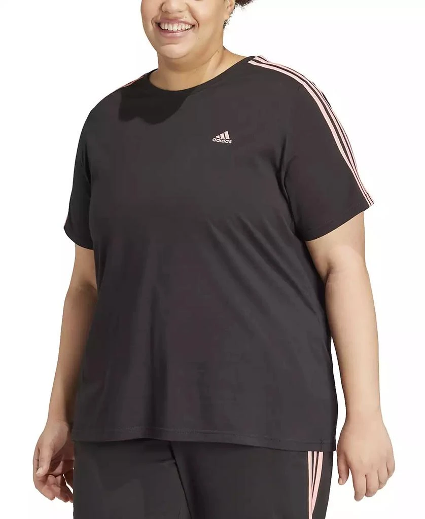 商品Adidas|Plus Size Essentials Slim 3-Stripes T-Shirt,价格¥174,第1张图片