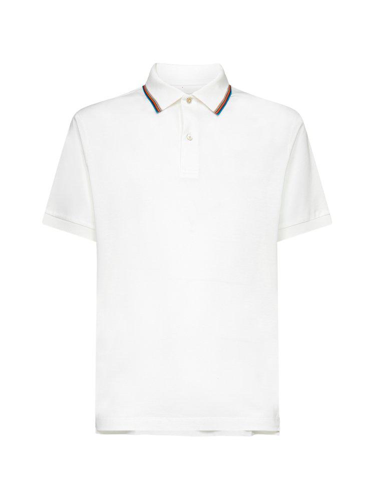 PS Paul Smith Rainbow Stripe-Trim Polo Shirt商品第1张图片规格展示