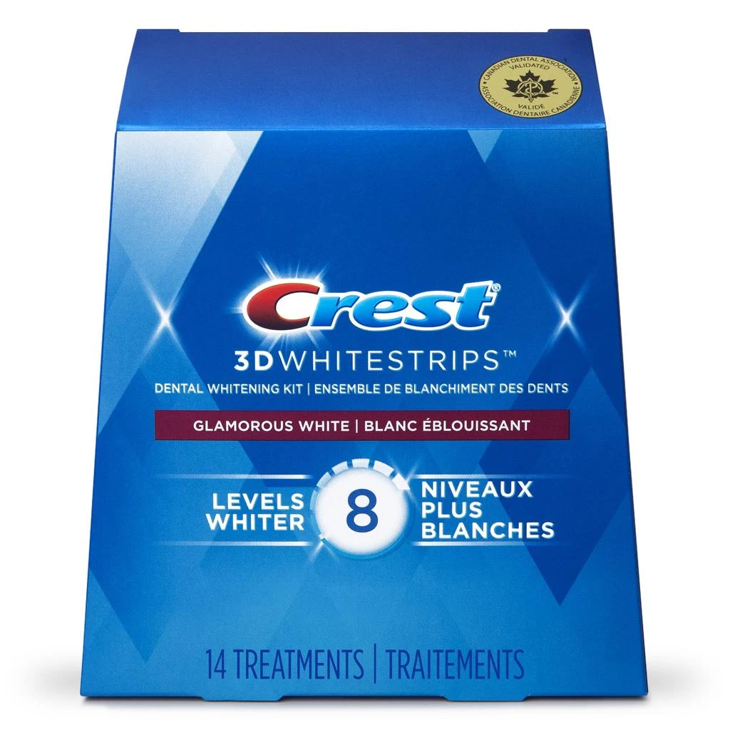 商品Crest|Crest 3D Whitestrips Vivid White Teeth Whitening Kit, 24 Strips, (12 Count Pack),价格¥198,第1张图片详细描述