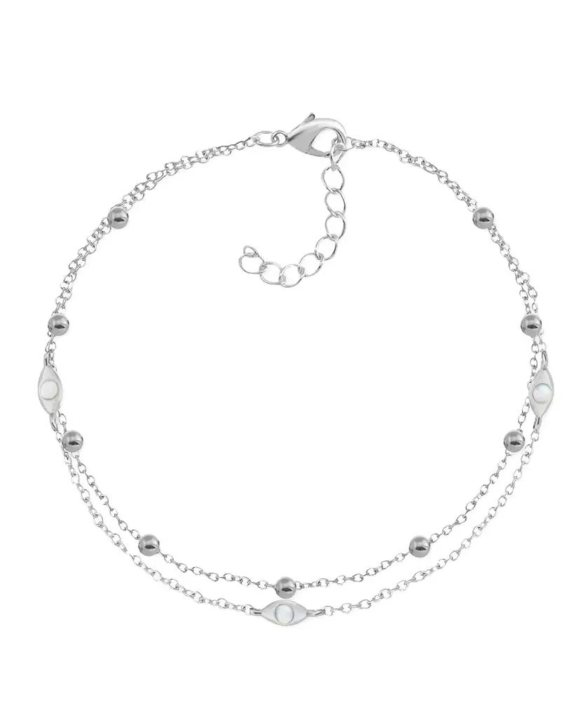 商品Essentials|Two-Row Charm Anklet in Gold-Plate,价格¥178,第1张图片