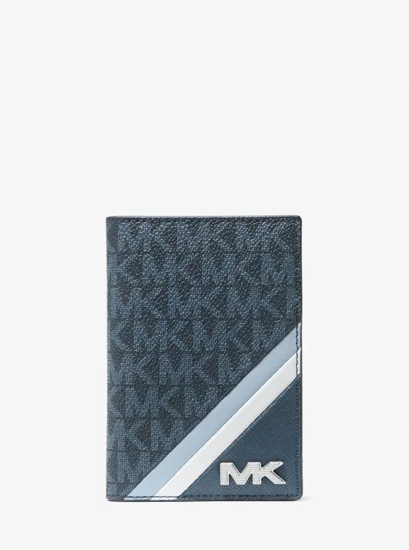 商品Michael Kors|Rivington Striped Logo Bi-Fold Card Case,价格¥225,第1张图片