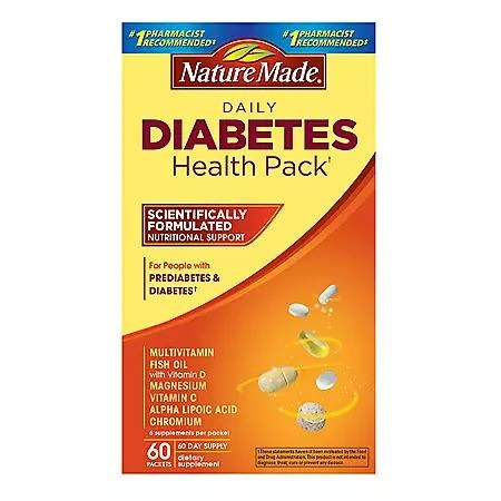 商品Nature Made|Nature Made Daily Diabetes Health Pack Dietary Supplement Tablets (60 ct.),价格¥182,第2张图片详细描述