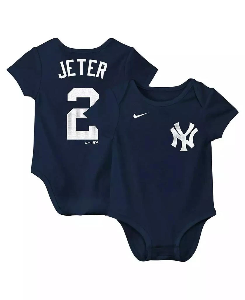 商品NIKE|Baby Boys and Girls Derek Jeter Navy New York Yankees Fuse Name Number Bodysuit,价格¥198,第1张图片