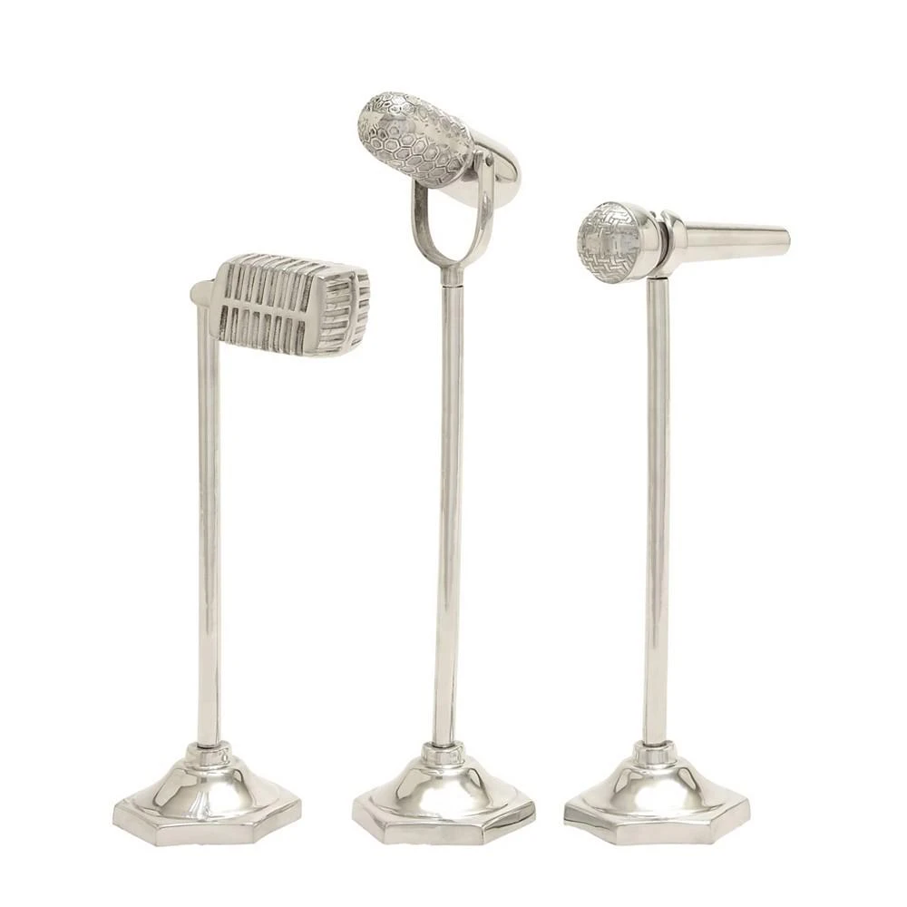 商品Rosemary Lane|Traditional Microphone Sculpture, Set of 3,价格¥1057,第1张图片