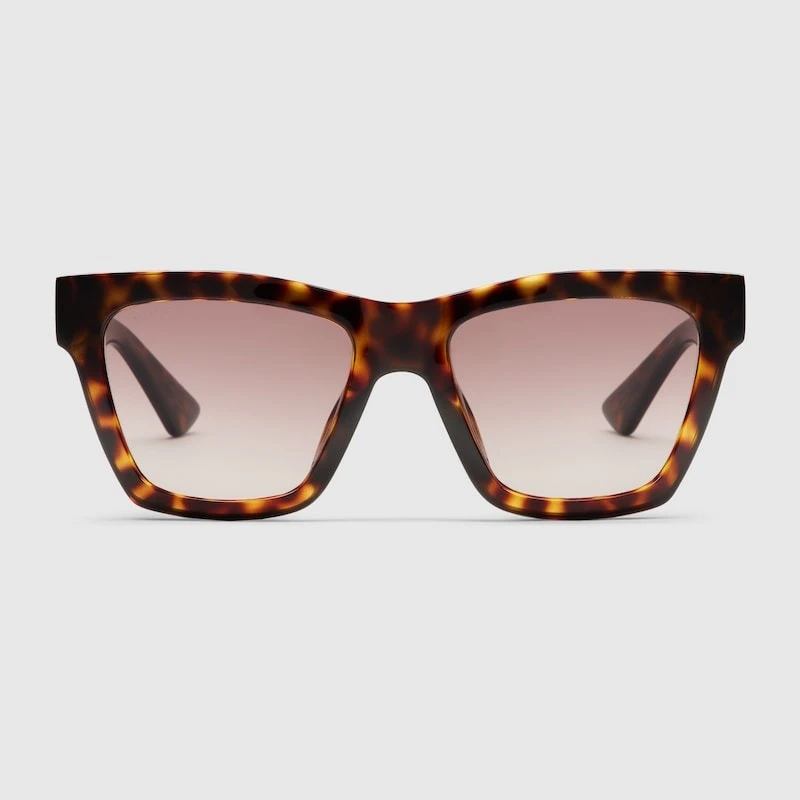 商品Gucci|【预售3-5天】Gucci古驰女士玳瑁色猫眼太阳镜墨镜,价格¥1661,第1张图片