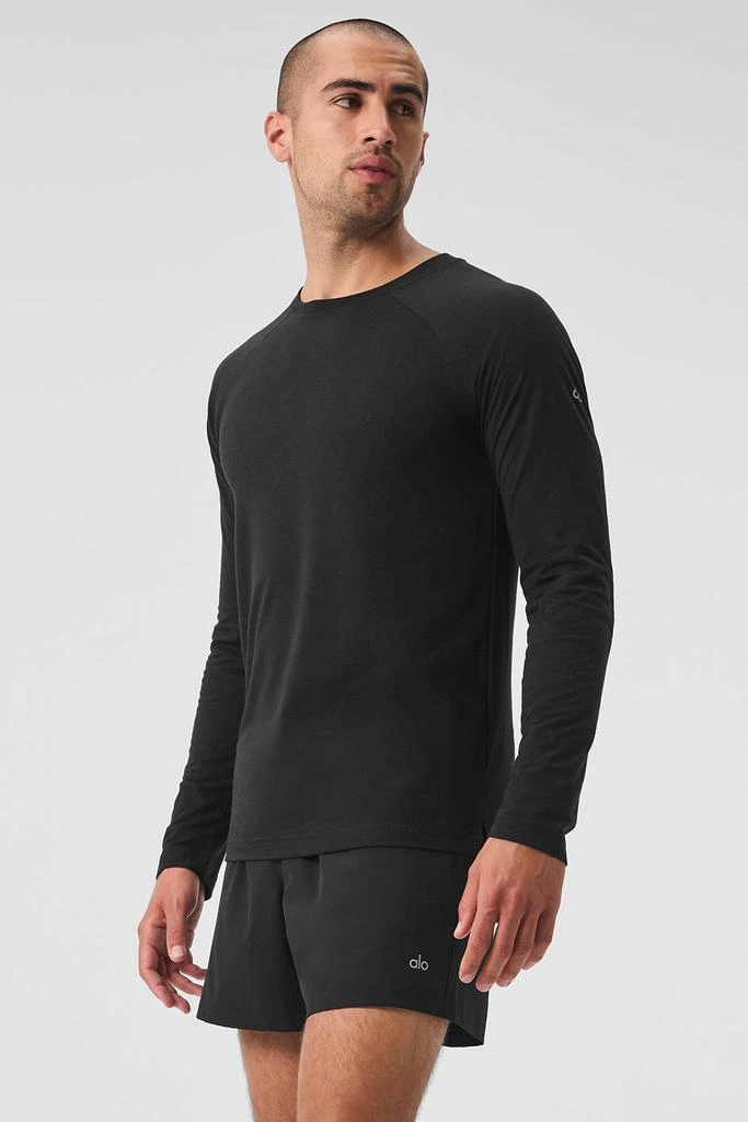 商品Alo|Triumph Long Sleeve Tee - Black,价格¥440,第1张图片