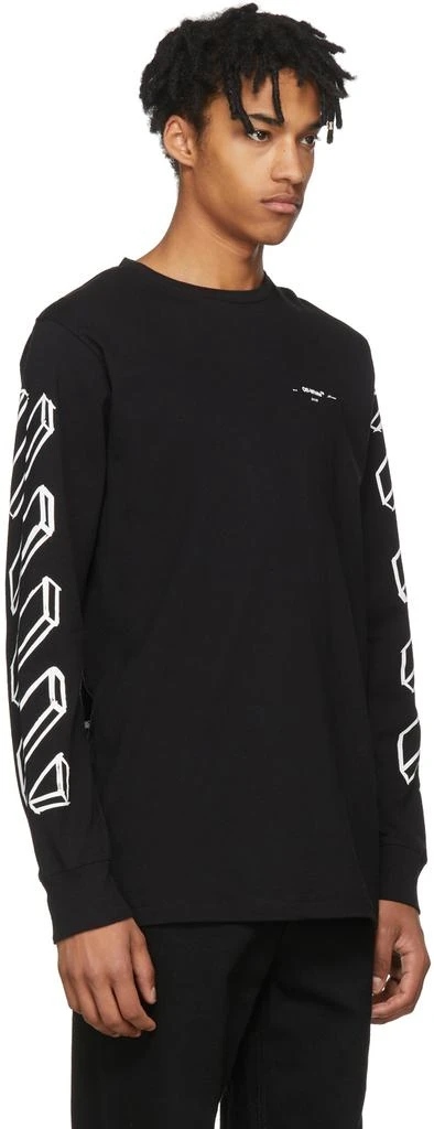 商品Off-White|Black & White Long Sleeve Diagonal Marker Arrows T-Shirt,价格¥1372,第2张图片详细描述