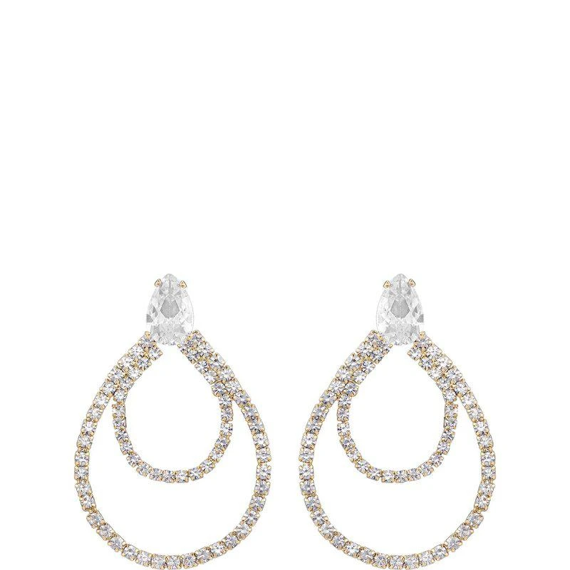 商品Ettika Jewelry|Crystal Serenity 18k Gold Plated Dangle Earrings,价格¥416,第1张图片