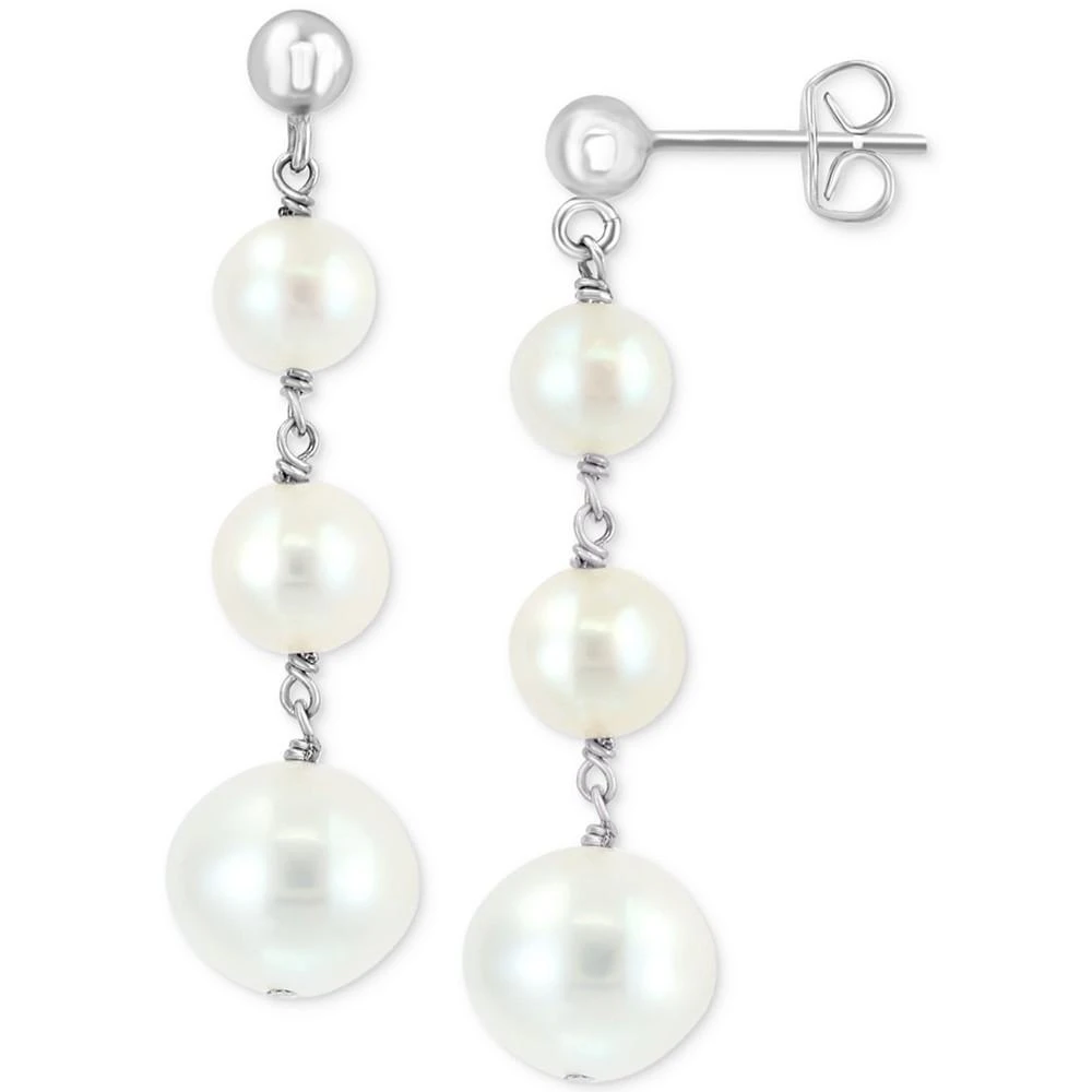 商品Effy|EFFY® Multicolor Freshwater Pearl (6 - 81/2mm) Graduated Drop Earrings in Sterling Silver (Also available in Freshwater Pearl),价格¥2075,第3张图片详细描述