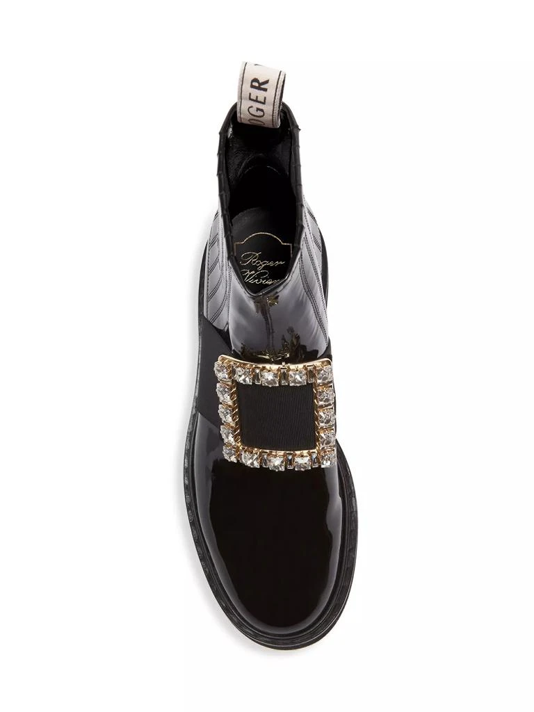 商品Roger Vivier|Viv Rangers Strass Patent Leather Chelsea Boots,价格¥15016,第5张图片详细描述