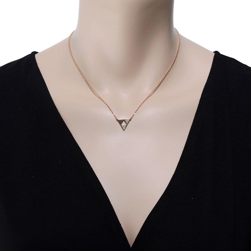 Swarovski Rose-Gold Tone Plated And Crystal Pendant Necklace 5528935商品第2张图片规格展示