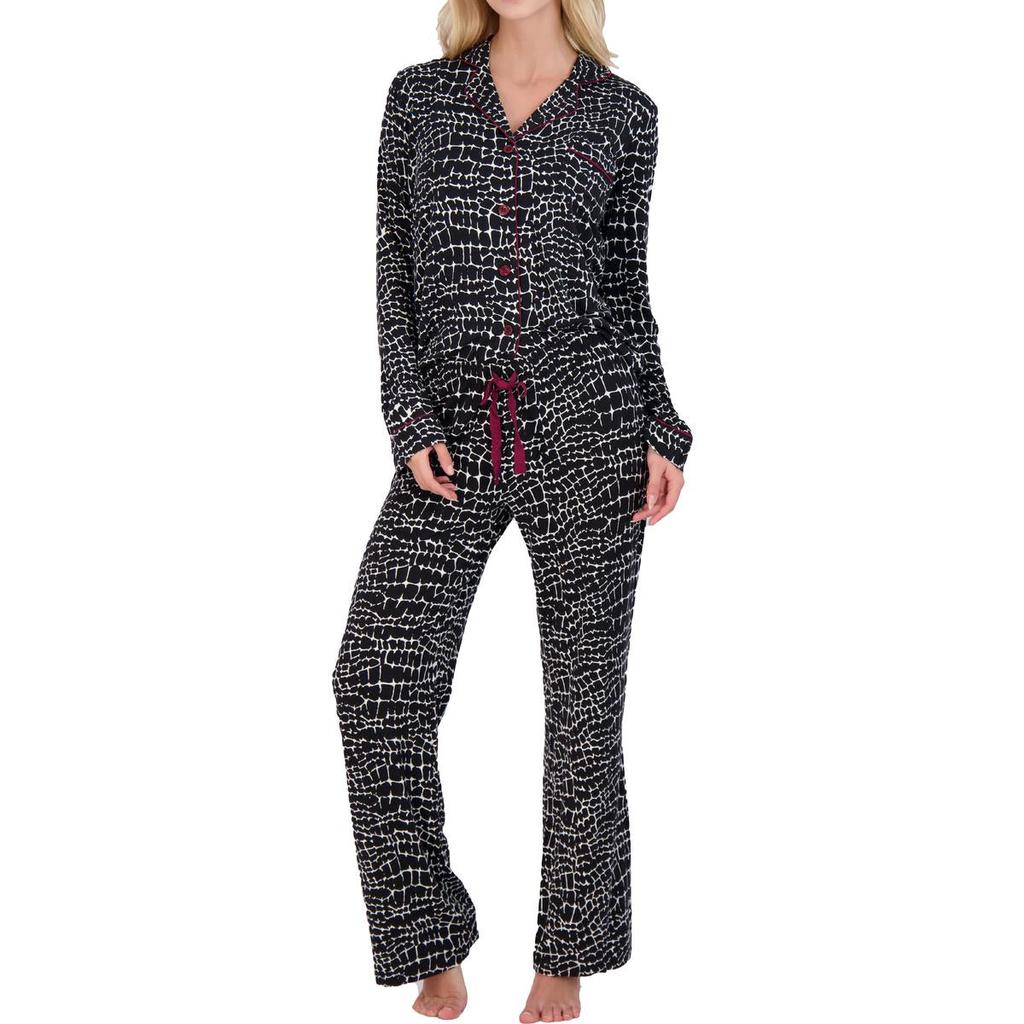 PJ Salvage Women's 2 Piece Printed Top & Pants Pajama Sleepwear Set商品第1张图片规格展示