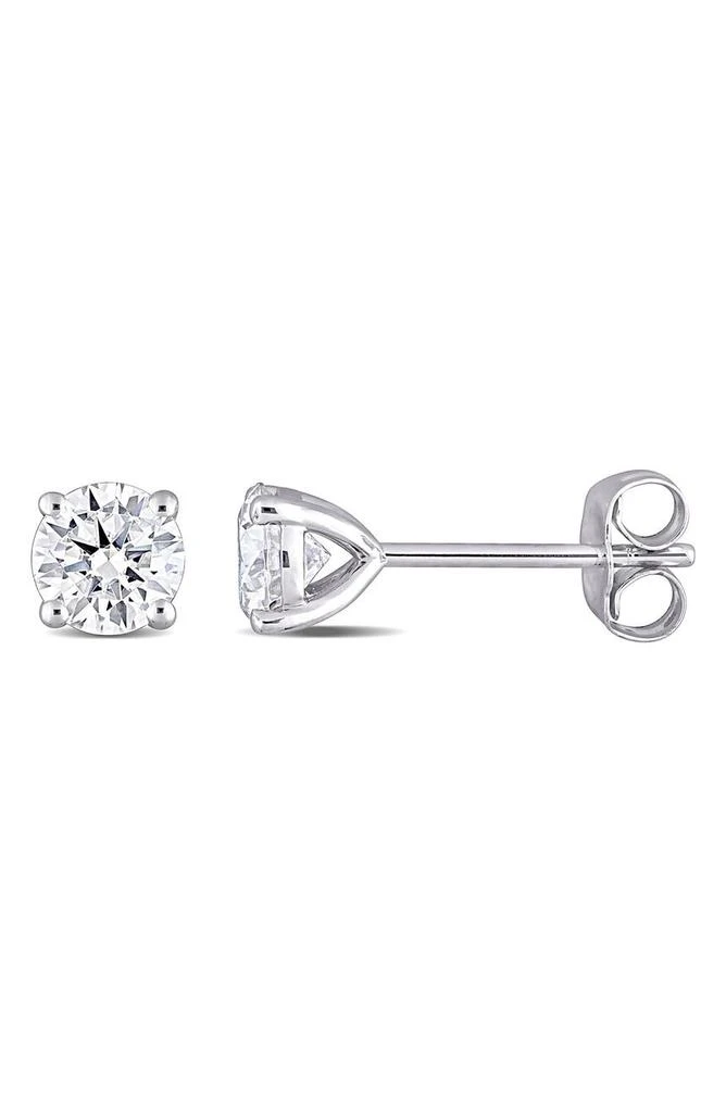 商品DELMAR|10K White Gold Dew Created Moissante Stud Earrings - 0.9 ctw,价格¥1723,第1张图片