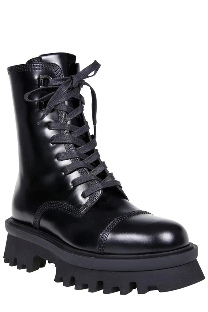 商品Salvatore Ferragamo|Salvatore Ferragamo Chunky Lace-Up Combat Boots,价格¥5338-¥5931,第2张图片详细描述