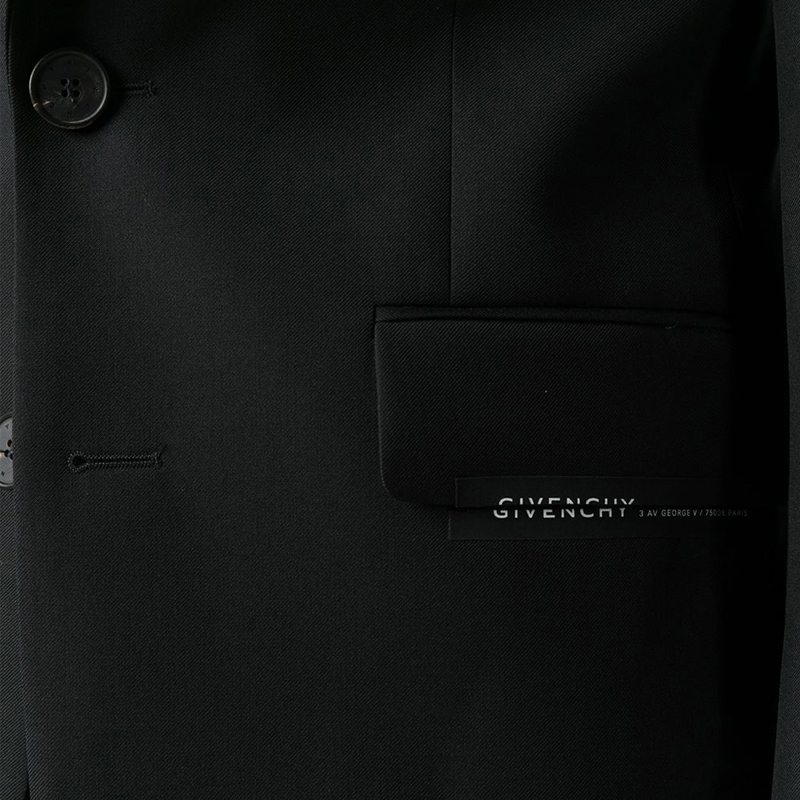 GIVENCHY 纪梵希 男士黑色羊毛西装 BM308C1Y8K-001商品第2张图片规格展示