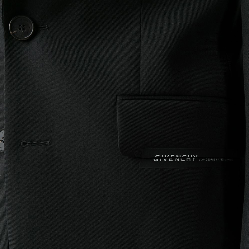GIVENCHY 纪梵希 男士黑色羊毛西装 BM308C1Y8K-001商品第2张图片规格展示