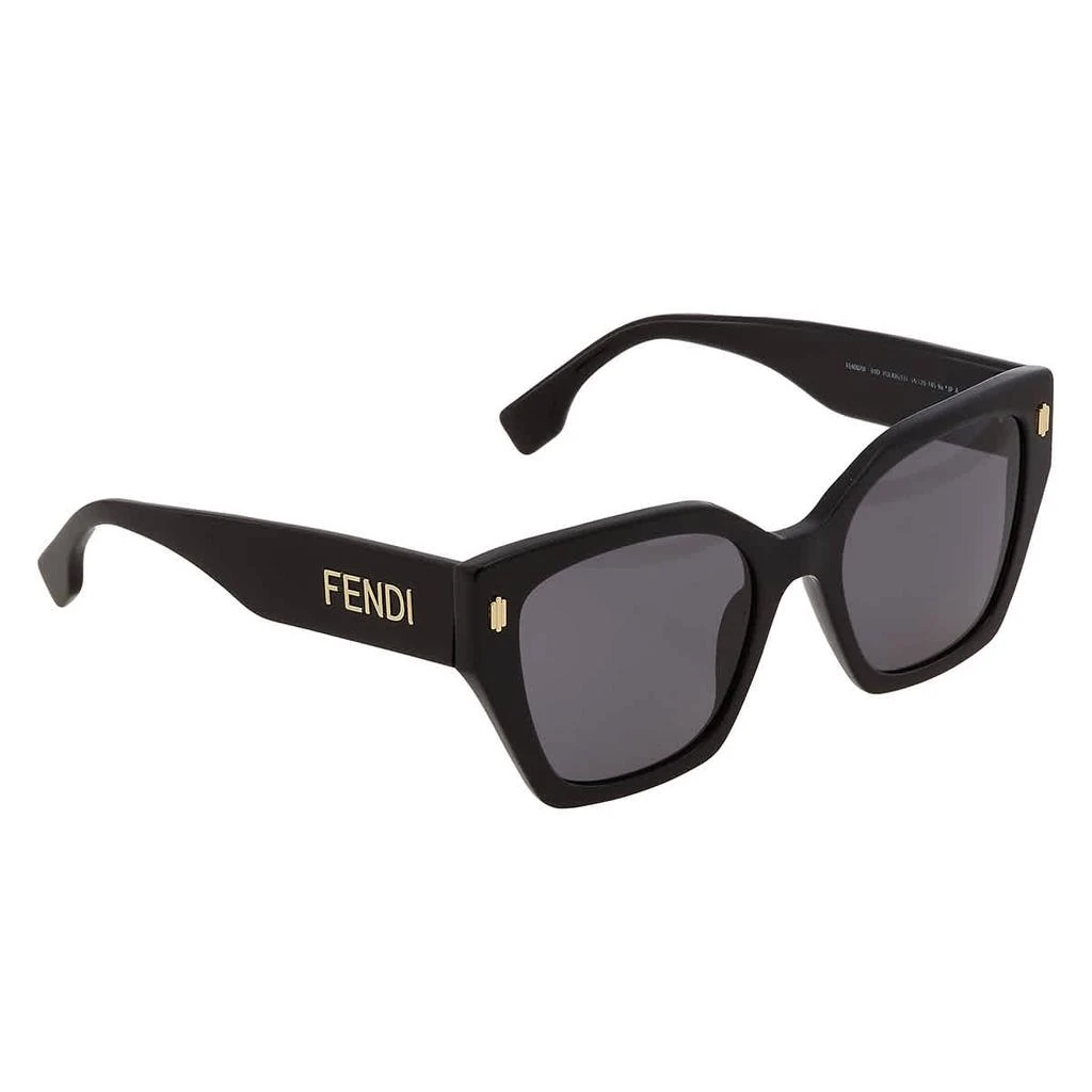 商品Fendi|Polarized Smoke Cat Eye Ladies Sunglasses FE40070I 01D 54,价格¥1755,第3张图片详细描述