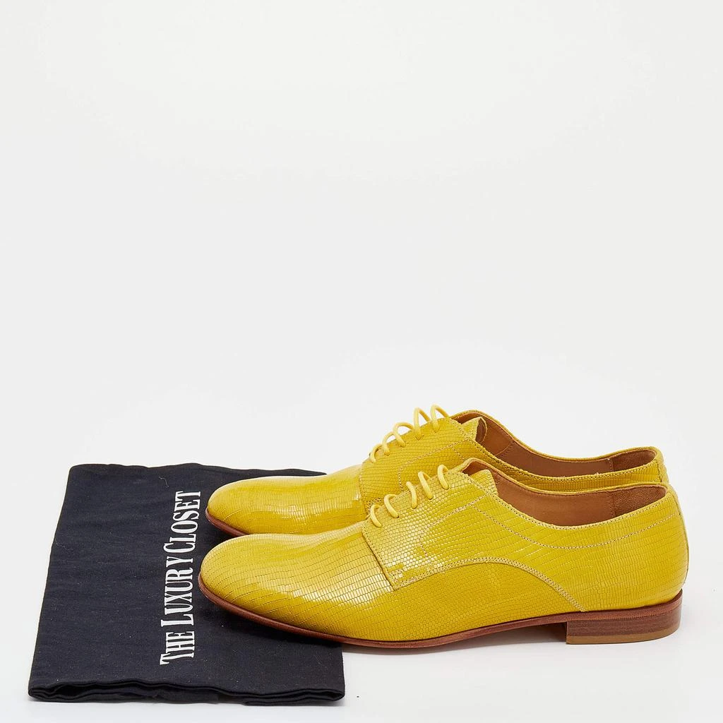 Maison Martin Margiela Yellow Lizard Embossed Leather Lace Up Derby Size 39 商品