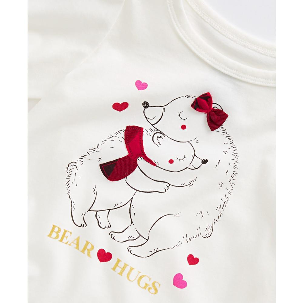 商品First Impressions|Baby Girls Bear Hugs T-Shirt, Created for Macy's,价格¥37,第5张图片详细描述