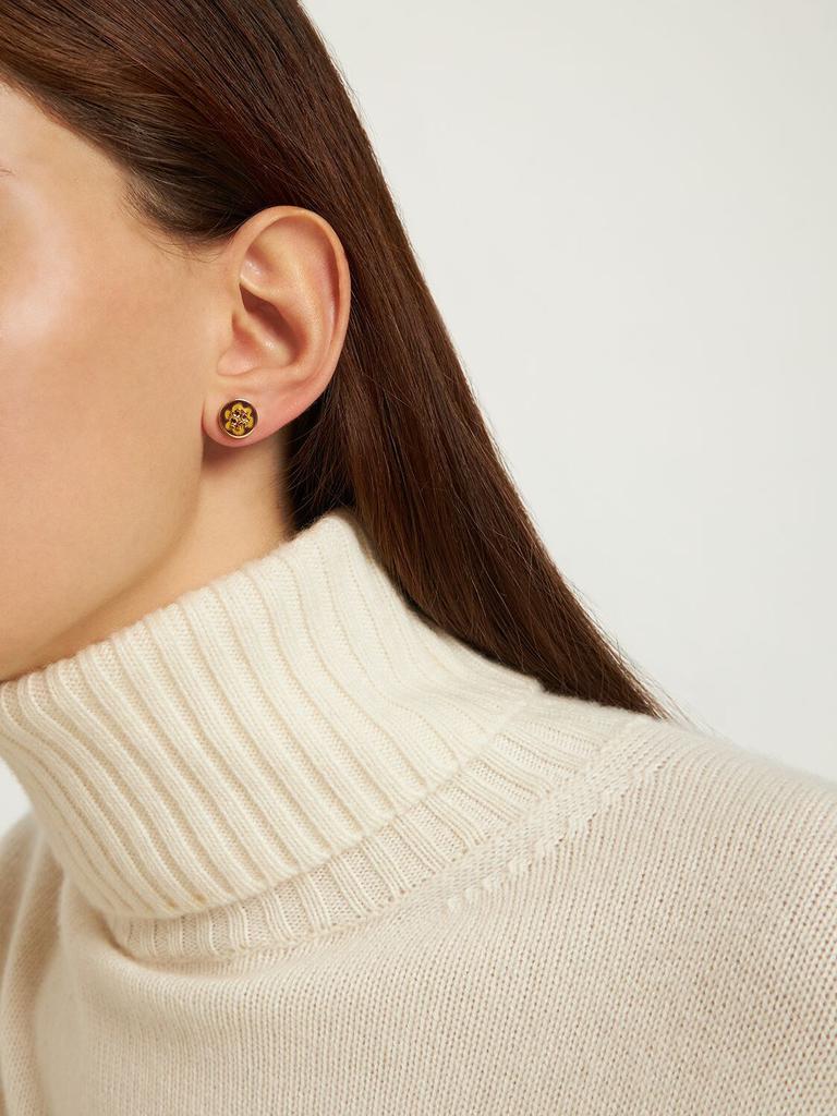 Kira Enamel Flower Stud Earrings商品第1张图片规格展示