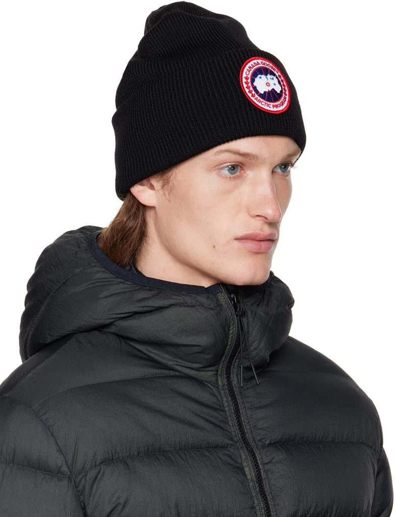 商品Canada Goose|Black Arctic Disc Beanie,价格¥1708,第2张图片详细描述