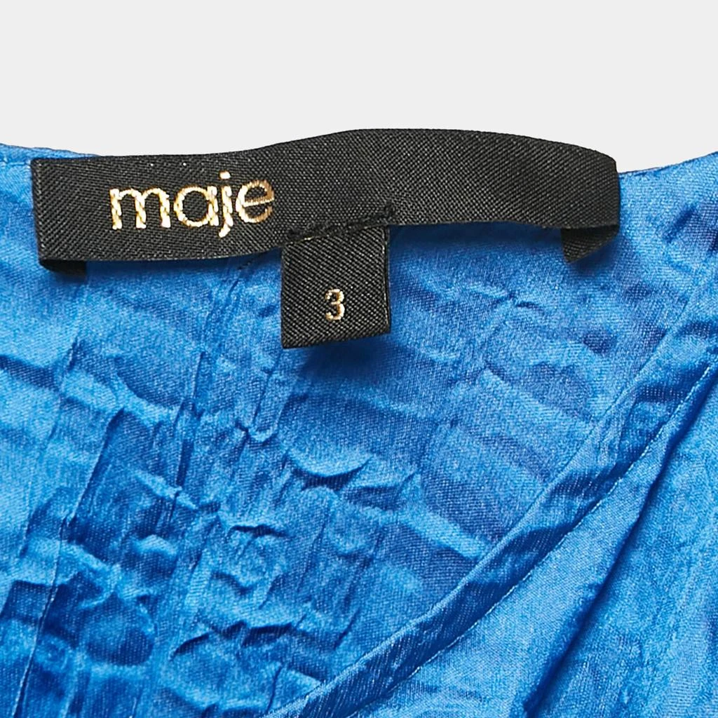 商品[二手商品] Maje|Maje Blue Textured Crepe Lace Trimmed Top and Skirt Set L,价格¥1917,第4张图片详细描述