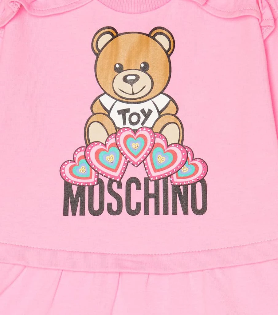 商品Moschino|婴幼儿 — 印花棉质混纺运动衫式连衣裙,价格¥888,第3张图片详细描述