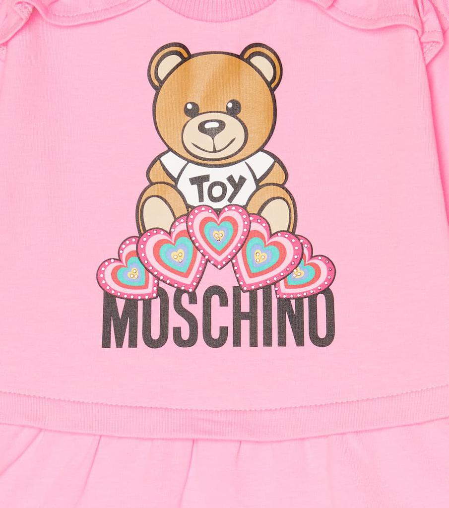 商品Moschino|婴幼儿 — 印花棉质混纺运动衫式连衣裙,价格¥952,第5张图片详细描述