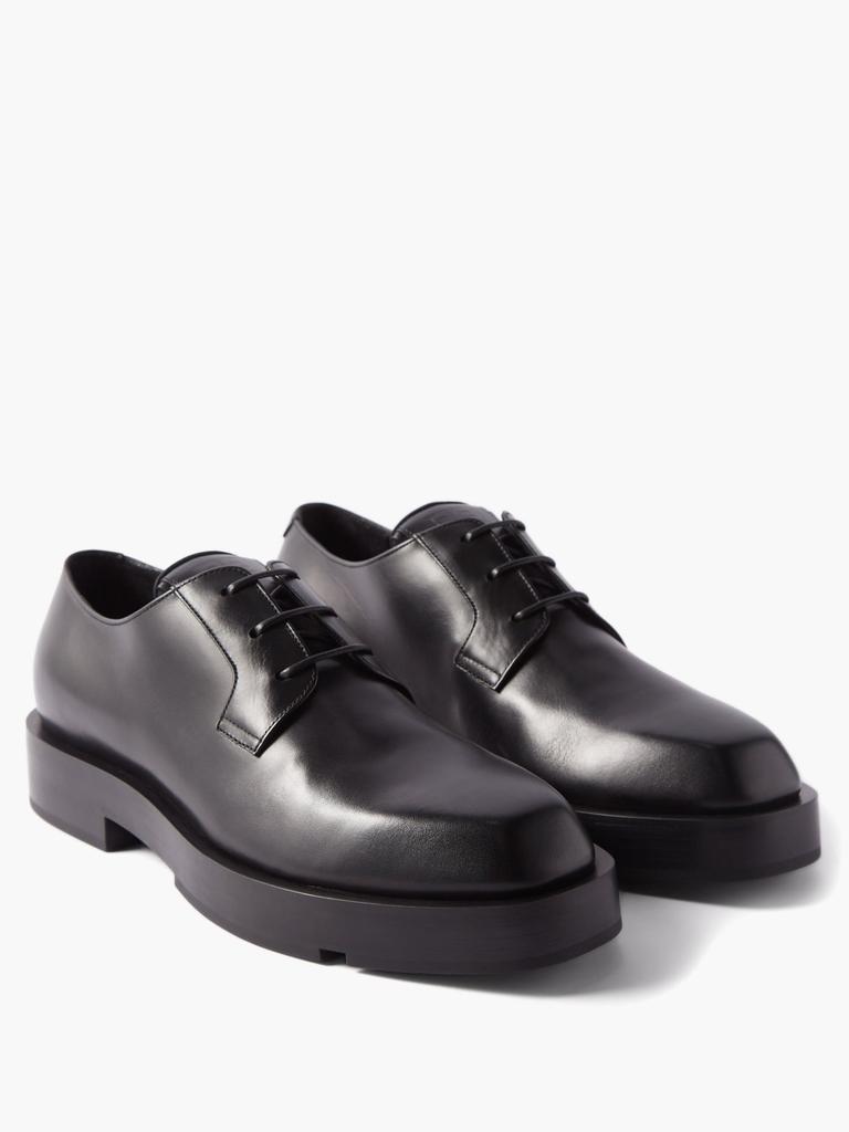 4G square-toe leather Derby shoes商品第6张图片规格展示